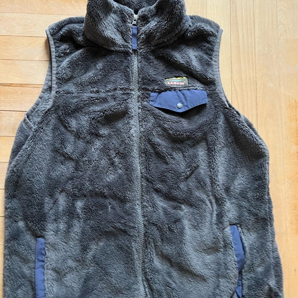 L.L. Bean Charcoal Fleece Vest